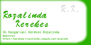 rozalinda kerekes business card
